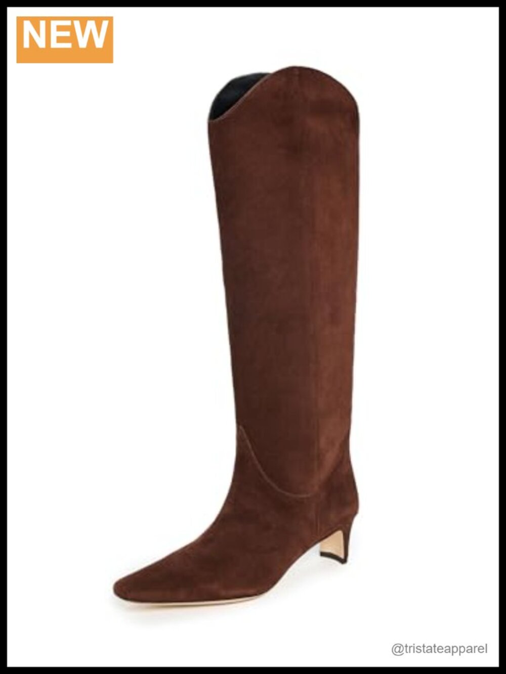 Western Cowboy Ankle Boots Suede Square Toe Pull On